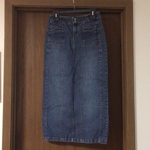 Original Threads Jean Skirt size7/8 Long straight